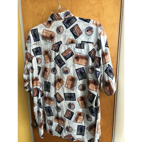 Preswick & Moore Vintage Men’s L Short Sleeve Button Down Cotton Blend Shirt - Picture 5 of 16